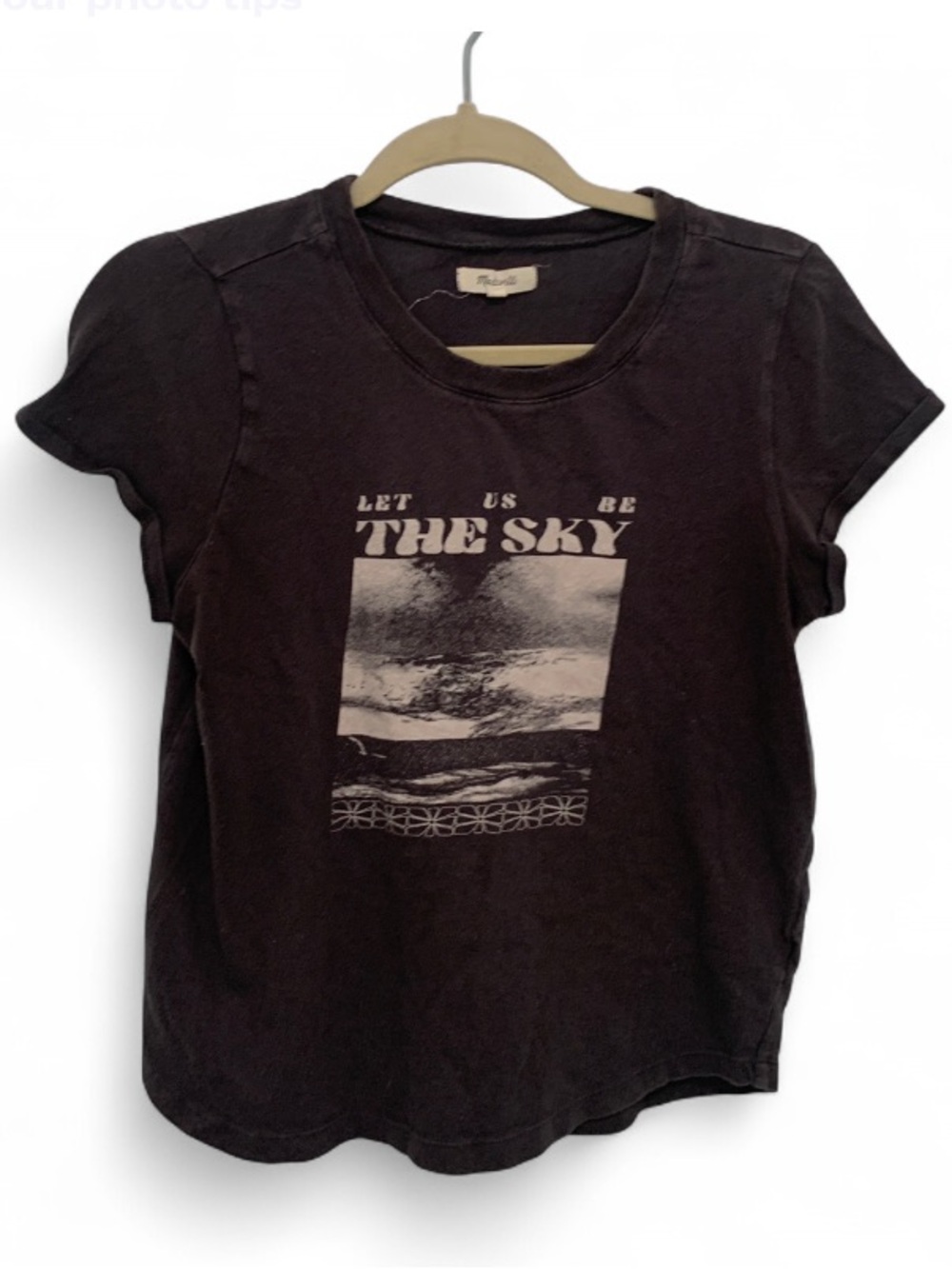 Madewell Gray 'Let Us Be The Sky' Graphic Short Sleeve Tee